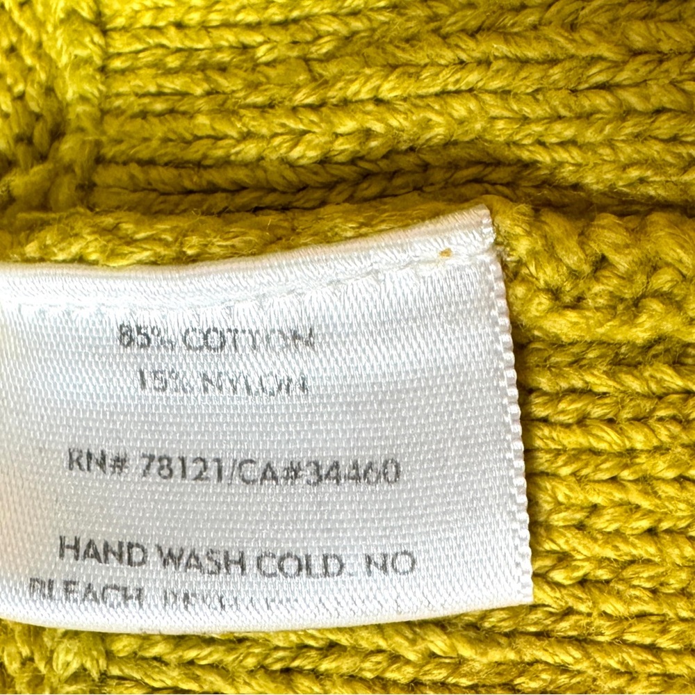 EILEEN FISHER zip front cardigan sweater citrine yellow knit cardi zipper M - Picture 7 of 10